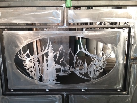 Fabrication portail avec motif montagne, métallerie Hautes-Alpes