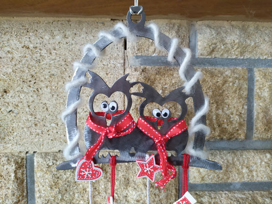 DIY déco noël, accessoire chouette en métal, bricolage et idée créative porte photo