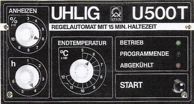 UHLIG-Regler 0422: 1.200Grad mit 15Minuten Haltezeit