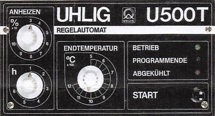 Standardregler: 1.200Grad ohne Haltezeit