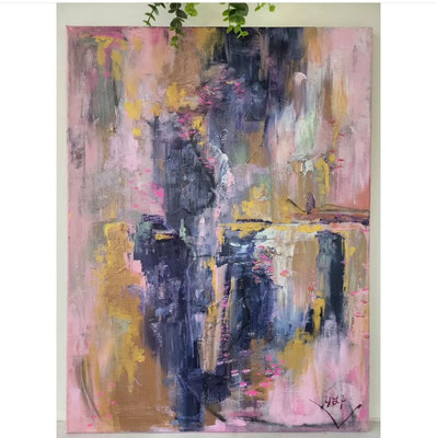 Lily Pond 1 / 16"x20" / Acrylic on canvas / AVAILABLE