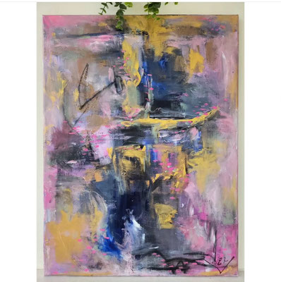 Lily Pond 2 / 16"x20" / Acrylic on canvas / AVAILABLE