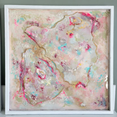 Dissociate II / 24x24x1/ 2024 / Mixed Media