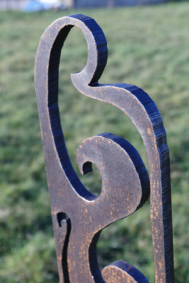 Détail d'une Sculpture en acier 