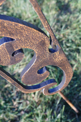 Détail d'une Sculpture en acier