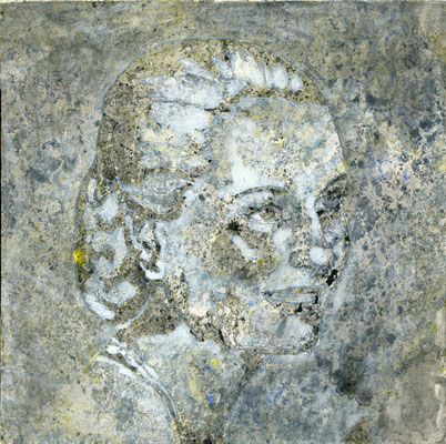 Mane Hellenthal, Evita Peron, 2011, 20 x 20 cm, Öl, Acryl auf Leinwand, ABC Westside Galerie