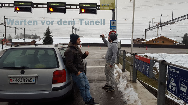 Warten vor dem Verladen