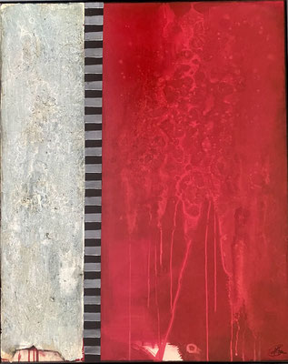 o.T., 100 x 80 cm, mixed media on canvas, 2024