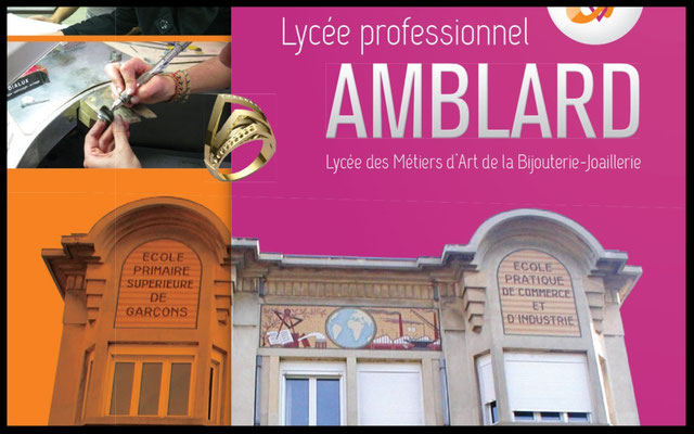 Logo Lycée Amblard, bijouterie et sertissage.