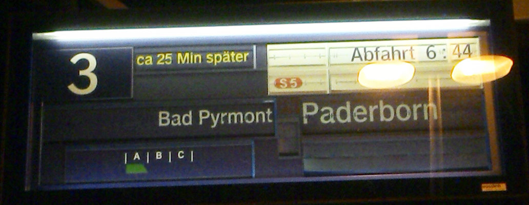 Wieder Verspätung.