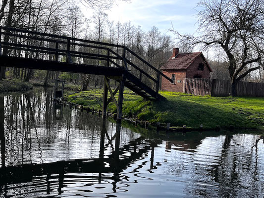 Spreewald Holzbrücke im Hochwald