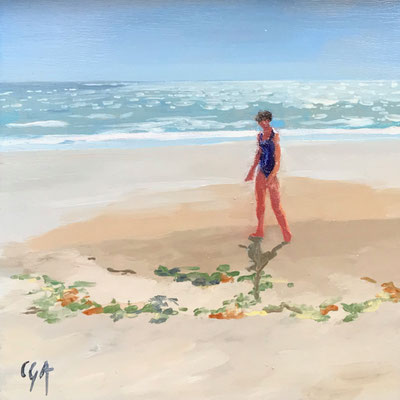 Huile sur contreplaqué, 20x20cm, 2023