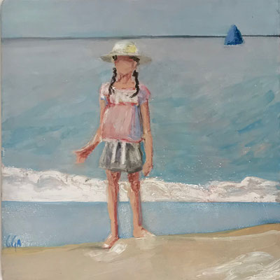 Huile sur bois, 20x20cm, 2017, collectionné