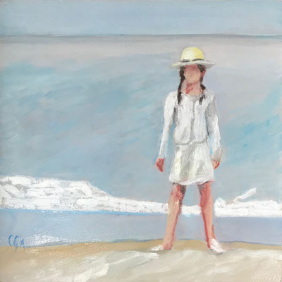 Huile sur bois, 20x20cm, 2017, collectionné
