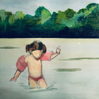 Huile sur contreplaqué, 20x20cm, 2019, collectionné