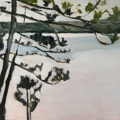Huile sur contreplaqué, 20x20cm, 2019, collectionné