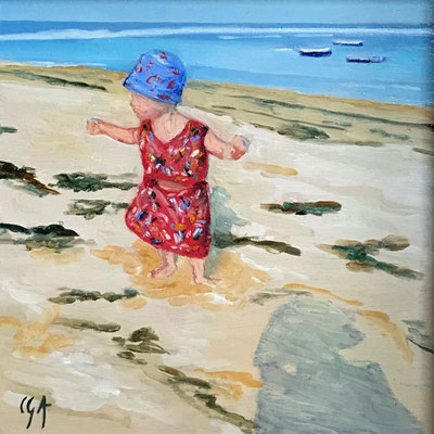 Huile sur contreplaqué, 20x20cm, 2023