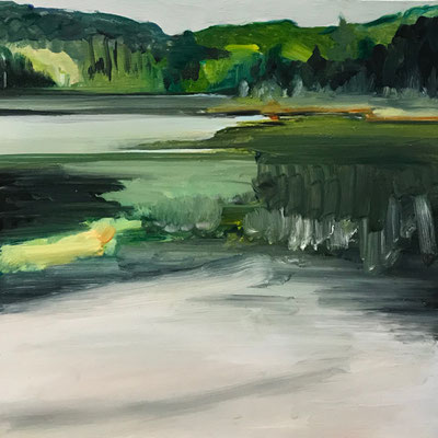 Huile sur contreplaqué, 20x20cm, 2019, collectionné