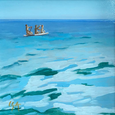 Huile sur contreplaqué, 20x20cm, 2023