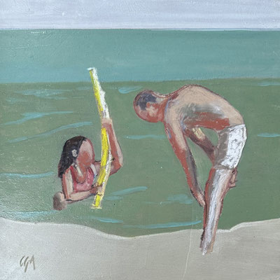 Huile sur contreplaqué, 20x20cm, 2019-25