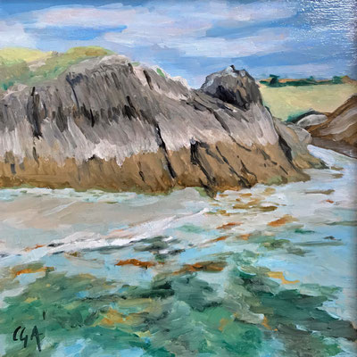 Huile sur contreplaqué, 20x20cm, 2023, collectionné
