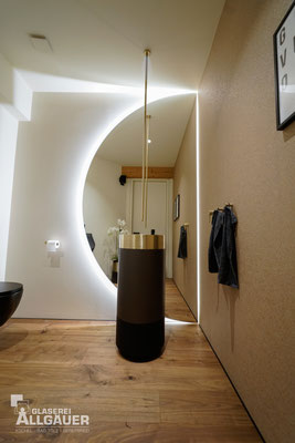LED Lichtspiegel © Glaserei Allgaeuer