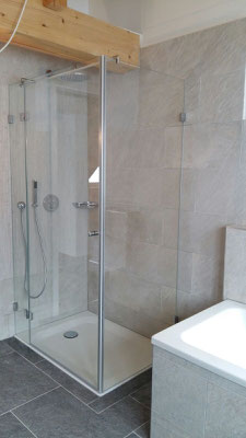 Glasdusche barrierefrei - © Glaserei Allgäuer
