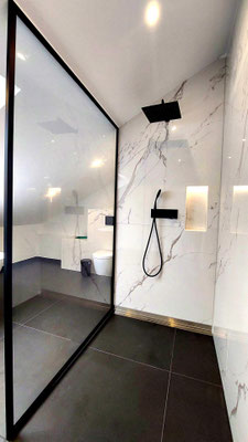 Loftstyle - Walk-In Glasdusche - © Glaserei Allgäuer