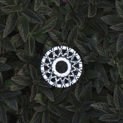 Zwirnknopf-Anhänger | Ø 44 mm | Material: Baumwolle, Aluminium