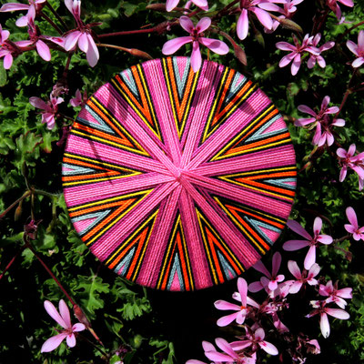 Posamentenknopf-Anhänger | Ø 70 mm | Material: Baumwolle, Kunststoff