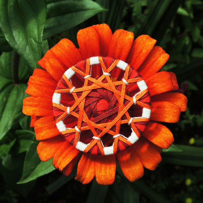 Zwirnknopf-Anhänger | Ø 52 mm | Material: Baumwolle, Aluminium