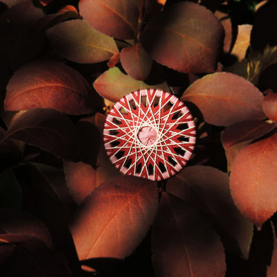 Zwirnknopf-Anhänger | Ø 52 mm | Material: Baumwolle, Aluminium