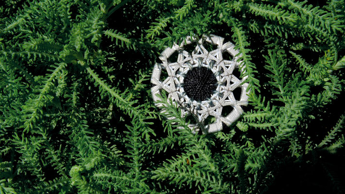 Zwirnknopf | Ø 36 mm | Material: Baumwolle, Aluminium