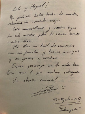 Dedicatoria Luis Tosar, protagonista de Intemperie