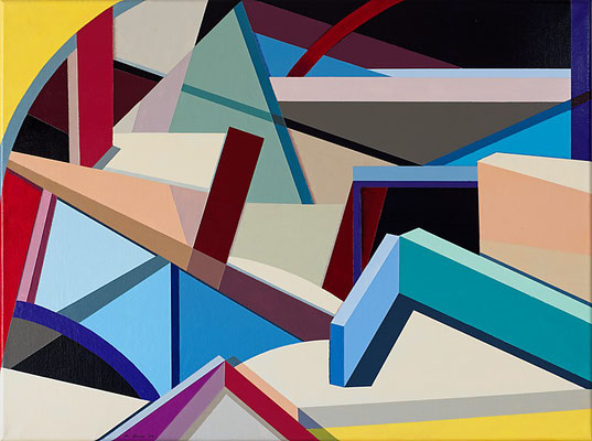 "Blocks", acrylic on canvas