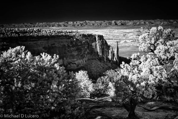 Colorado National Monument, Colorado. Photograph taken with infrared converted camera