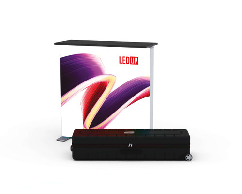 LedUp LED-Leuchtcounter mit Rollkoffer