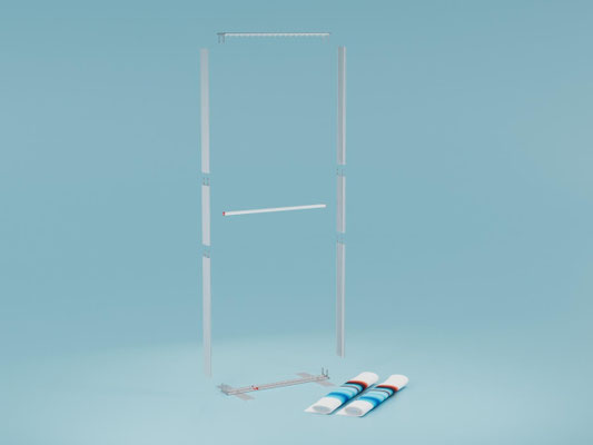 LED-Leuchtstele Einzelteile + Grafiken für Vorder- und Rückseite