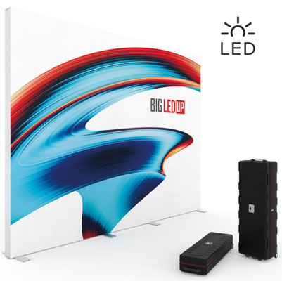 Mobile LED-Leuchtwand BigLedup mit Tranportkoffer