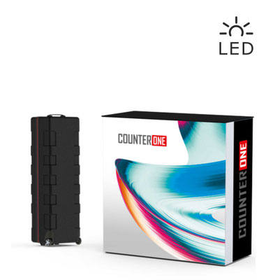 LEDUP Counter ONE mit LED-Beleuchtung, Einlegeboden und Rollkoffer