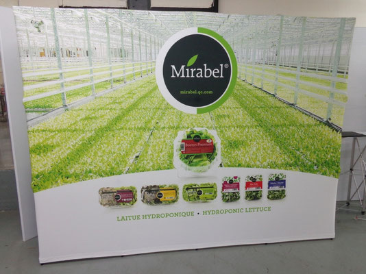 Popup Messewand mit Textildruck