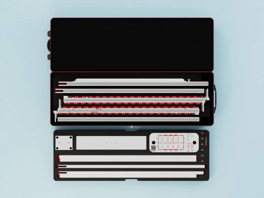 LED-Leucht-Messewand ABS-Koffer mit Schaumstoff-Inlays