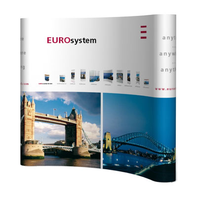 EUROsystem 3x3 Pop-up Messewand gebogen