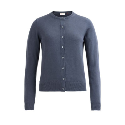Strick-Jacke, indigoblau People Wear Organic