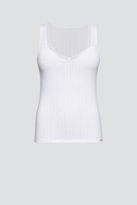 comazo earth 2778  Single Jersey mit Nadelzug weiß Unterhemd Achselträger