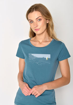 Damen Shirt Von Greenbomb mit Motiv Meer