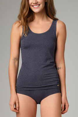 comazo earth 2764 Single Jersey Unterhemd Achselshirt marine melange