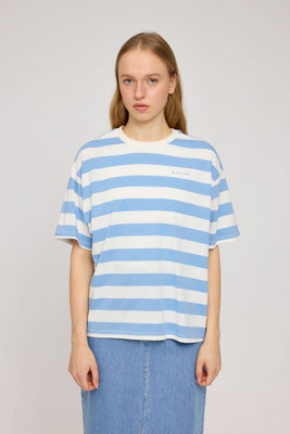 Label Mazine Blockstreifen Shirt blau