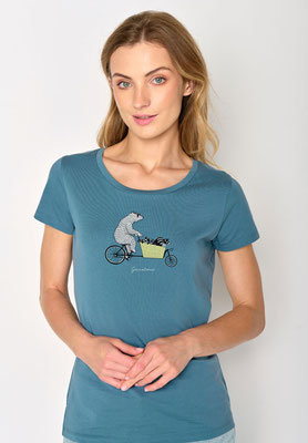 Damen Shirt von Greenbomb mit Motiv Rad