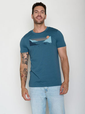 Nature-canoe-fjord-guide-tidalblue T-Shirt greenbomb Herren